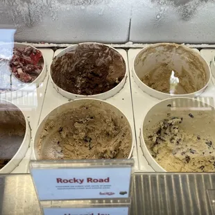 a variety of ice creams