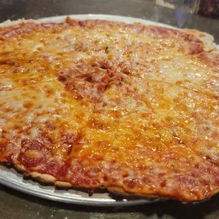 The Simple 3 cheese pizza, thin and crispy!
