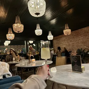 Such a fun vibe and a French 75!