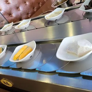 bowls of food on a counter