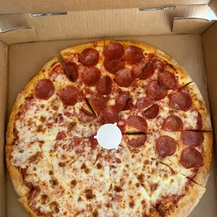 1/2 Cheese 1/2 Pepperoni