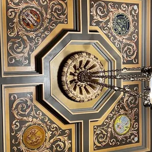 the clock on the ceiling