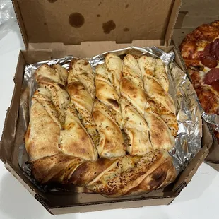 Breadsticks! Nice and hot!!