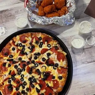 Pizza and wings