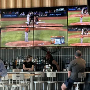 a baseball game being played