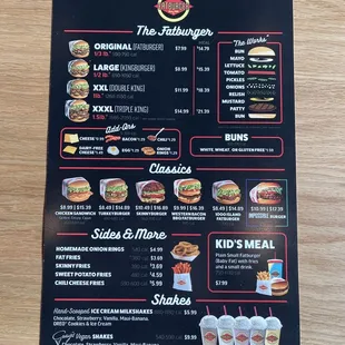 Fatburger Menu