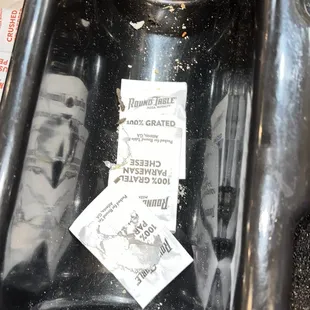 Rat droppings and chewed up packets of cheese