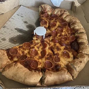 Stuffed crust with mini pepperoni