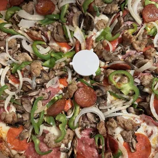 King Arthur's Supreme Pizza minus olives