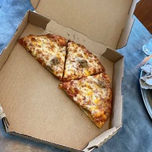 The Italian Sausage pizza I ordered had one tiny little piece of sausage on each slice of pizza. WTH ???   Really ???