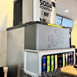 Pepsi products at the Soda Fountain of Youth!