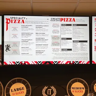 Pizza Menu