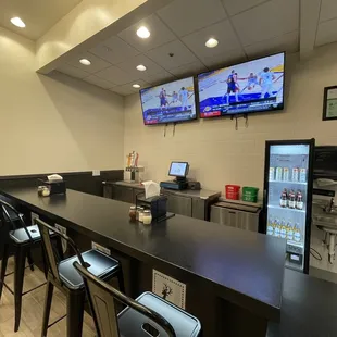 interior, sushi and sashimi