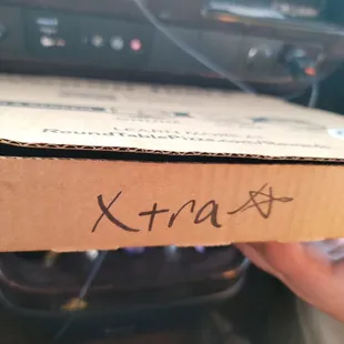 This was on the box instead of my friends name