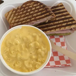 Macaroni and a Turkey &amp; Pesto Panini