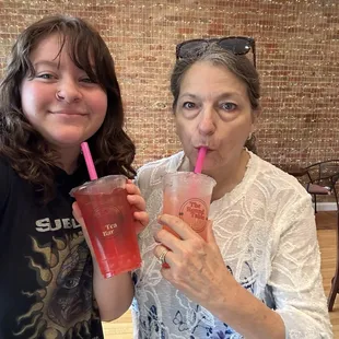 Me and Grandma with drinks