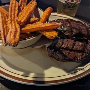 How the 12 oz sirloin was presented