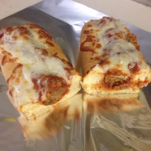 Homemade meatball hoagie!