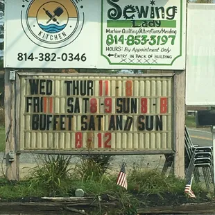 a sign for a restaurant