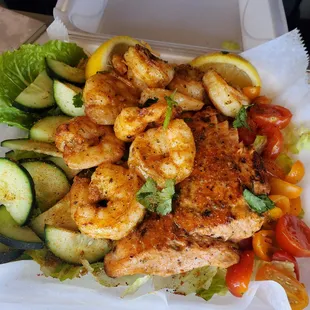 Salmon &amp; Shrimp Salad