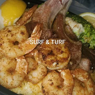 Surf &amp; Turf (Lamb Chops &amp; Shrimp)