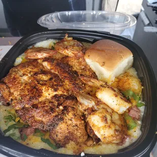 Salmon Shrimp &amp; Grits