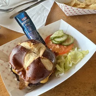 wagyu burger with bacon