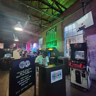 a man playing a video game