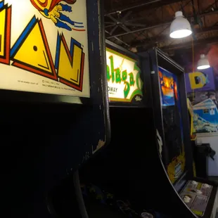 a row of arcade machines