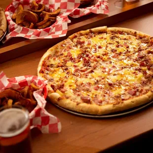 Pizza, wings, fries, YUMMM... visit the food counter for more choices!