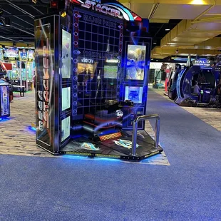 the inside of an arcade