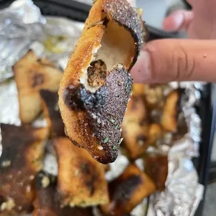 No dough in the center at all. Completely dry