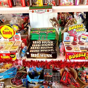 a display of candy