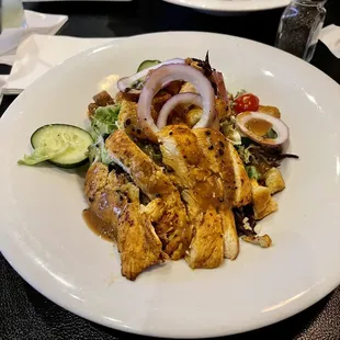 Garden salad with Blackened Chicken