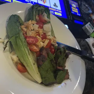 Steak salad my friend had &amp; didn't care for it.