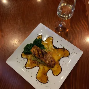 Orange glaze salmon