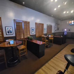 the interior of a sports bar