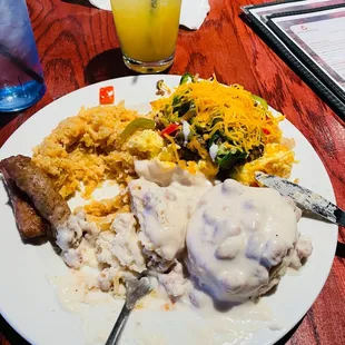 a plate of food on a table