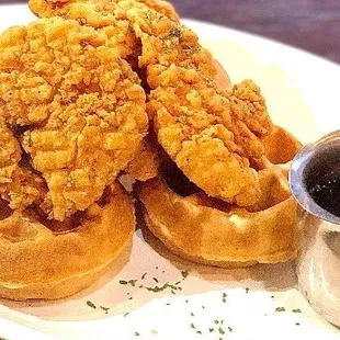 fried chicken and waffles