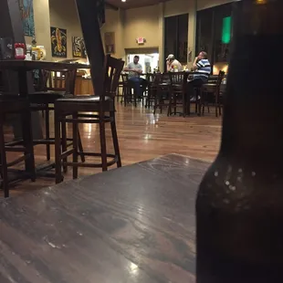 a bottle of beer on the table