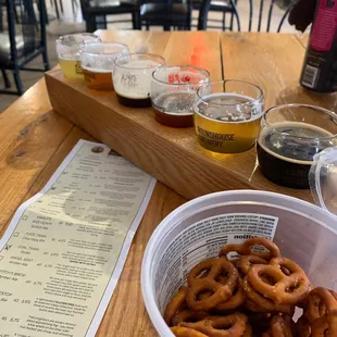 Flight and pretzels
