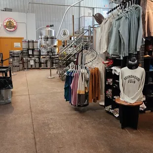 the inside of the brewery