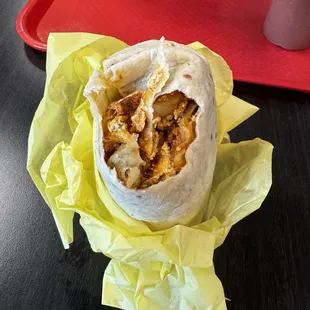 Chorizo Breakfast Burrito.