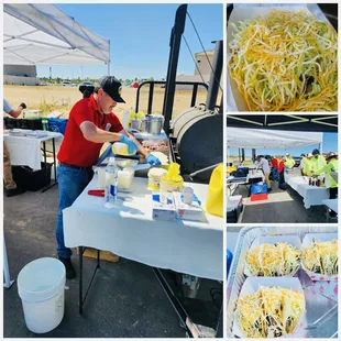 6-21-23 Rene' and the Round House Deli crew pumped out 465 tacos for our Trade Appreciation event.