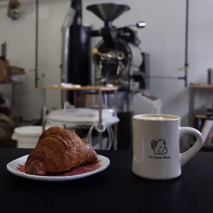 Latte &amp; Croissant. It's what's for breakfast!