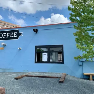 the outside of the building