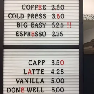 Note the specialized menu.