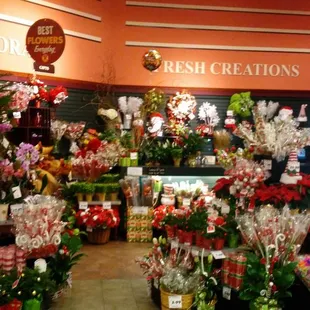 All the flowers and Christmas Good's....