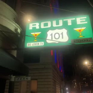 a street sign for route 101