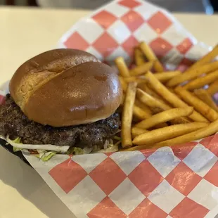 Route 12 burger. Amazing! Homemade fries too!